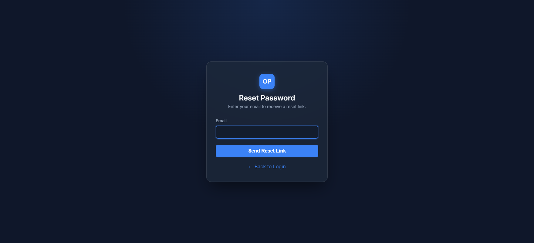 Forgot Password Overview