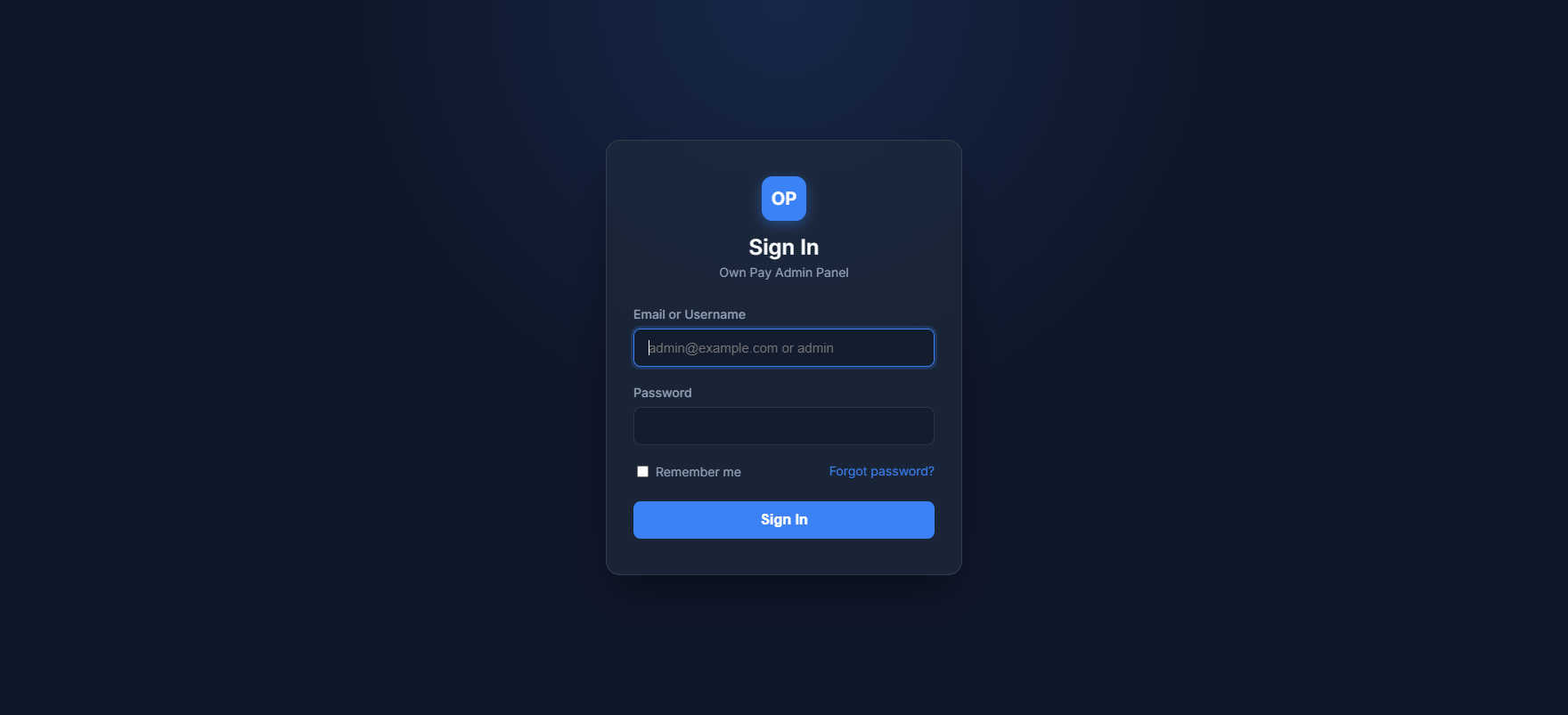 Login Overview